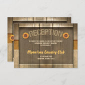 ウッド＆ヒマワリの結婚式の披露宴デザイン エンクロージャーカード (正面/裏面)