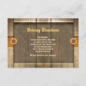 ウッド＆ヒマワリの結婚式の披露宴デザイン エンクロージャーカード (裏面)