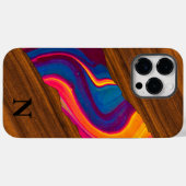 ウッド ビブラント カラー リバー Case-Mate iPhoneケース (裏面 (横))
