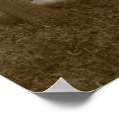 ウッド、ビュートパークカーディフ – Sepia toned BW ポスター (角)