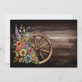 ウッド フラワー ウエスタン サプライズ 30歳の誕生日 招待状 (裏面)