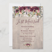 ウッド フローラル ライト 挙式後パーティーのみ 招待状 (正面)