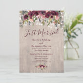 ウッド フローラル ライト 挙式後パーティーのみ 招待状 (スタンド正面)