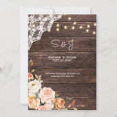 ウッド ブラッシュ ピンク & ピーチ フラワル セーブ・ザ・デート ワードサーチ 招待状 (裏面)