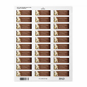 ウッド & ブラッシュ ローズ フローラル ウォーターカラー ラスティック ラベル (フルシート)