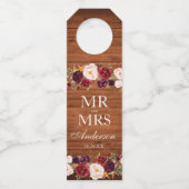 ウッド・ブルゴーニュ素朴ーフローラ夫妻結婚 ボトルネックタグ (正面)