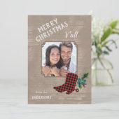 ウッド&ブーツウェスタンテーマクリスマス シーズンカード (スタンド正面)