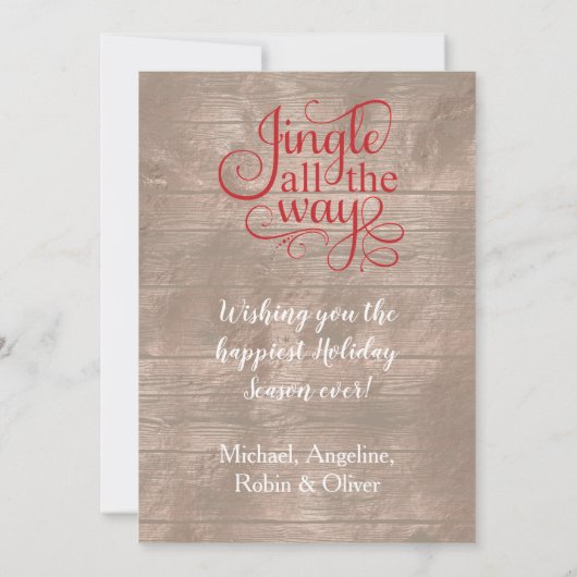 ウッド&ブーツウェスタンテーマクリスマス シーズンカード (裏面)