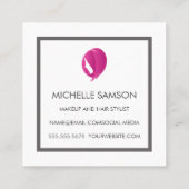 ウッド |プロフェッショナルヘアスタイリスト スクエア名刺 (裏面)