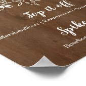 ウッド ホットチョコレート バー メニュー 結婚式のパーティー ポスター (角)