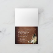 ウッド&ホワイトローズフローラランタン写真ありがとう サンキューカード (内部)