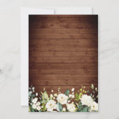 ウッド＆ホワイトローズ＆ランタン ウォーターカラー結婚式 招待状 (裏面)