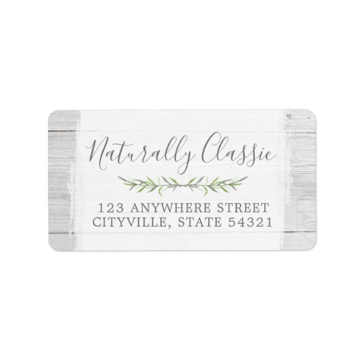 ウッド&ボタニッ素朴クリーフブランスグリーンリース ラベル (正面)