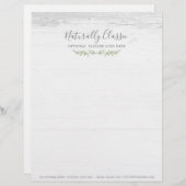 ウッド&ボタニッ素朴クリーフブランスグリーンリース レターヘッド (正面/裏面)