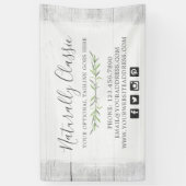 ウッド&ボタニッ素朴クリーフブランスグリーンリース 横断幕 (縦)