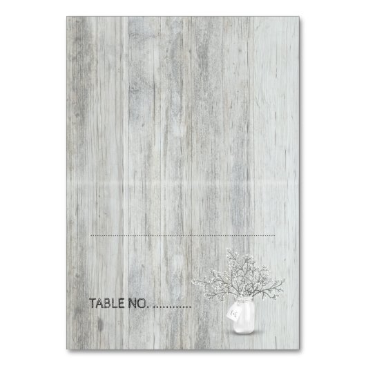 ウッド・メイソン・ジャーと赤ん素朴坊の息結婚の声 テーブルナンバー (正面)