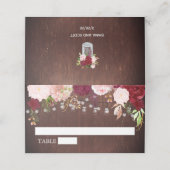 ウッド・メイソン・ジャー・ブルゴーニュのテーブル・ナンバー結婚ズ プレイスカード (外部開封)