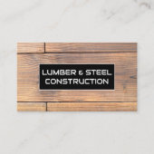 ウッド | メタル | 建築設計図 名刺 (正面)