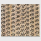 ウッド・メリー・クリスマス・クリスチャン・キリスト ラッピングペーパー (フラット)