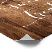 ウッド&ライツスイートトリート結婚のデザートサイン ポスター (角)