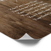 ウッド&ライツドーナツバーウェディングレセプションサイン ポスター (角)