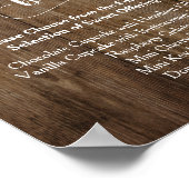 ウッド＆ライトのデザートバー 結婚式の受付サイン ポスター (角)