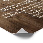 ウッド＆ライトのデザートバー 結婚式の受付看板 ポスター (角)