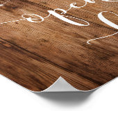 ウッド&ライトオープンバー披露宴標識 ポスター (角)