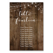 ウッド&ライトテーブル14名（ゲストネームカード付き） テーブルナンバー (裏面)