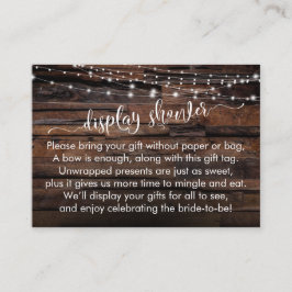 ウッド&ライトディスプレイブライダルシャワーギフトカード エンクロージャーカード
