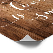 ウッド&ライトラブは甘結婚いデザートの看板 ポスター (角)