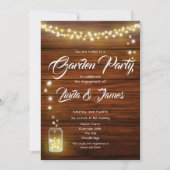 ウッド&ライト素朴婚約招待状 招待状 (正面)