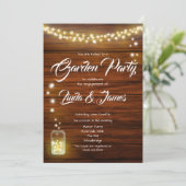 ウッド&ライト素朴婚約招待状 招待状 (スタンド正面)