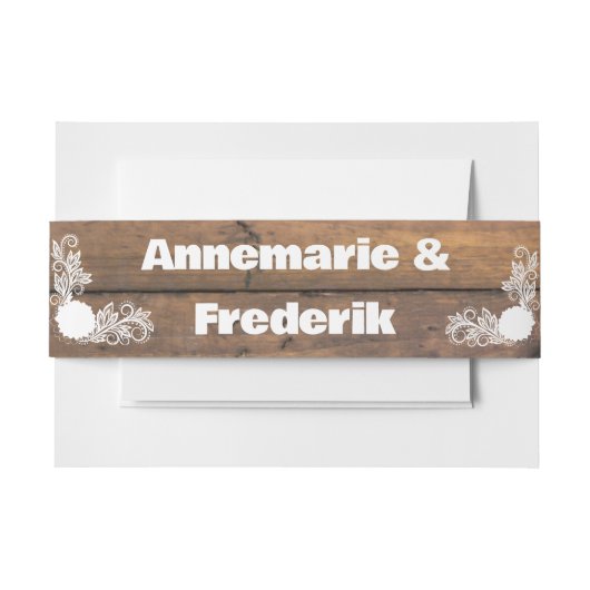 ウッド&ライト結婚ズベリーバンド 招待状ベリーバンド (正面例)