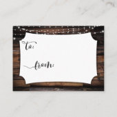 ウッド＆ライト ディスプレイ ブライダルシャワー ギフトカード エンクロージャーカード (裏面)