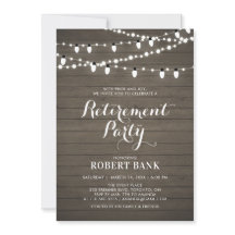 ウッド&ライ素朴ツリタイアメントパーティの招待状