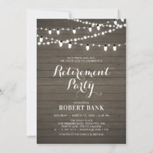 ウッド&ライ素朴ツリタイアメントパーティの招待状
