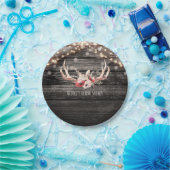 ウッド&ライ素朴トフローラ〔雄ジカの〕枝角ボホシックグラム ペーパープレート (パーティー)