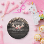 ウッド&ライ素朴トフローラ〔雄ジカの〕枝角ボホシックグラム ペーパープレート (パーティー)