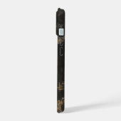 ウッド+レザー+スマホケース iPhone 15ケース (左側面)