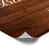 ウッド&レース素朴バーバルミツワーウェルカムサイン ポスター (角)