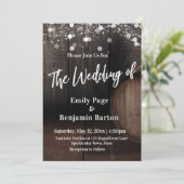 ウッド ワインバレル ライト カジュアル ザ ウェディング オブ 招待状 (スタンド正面)