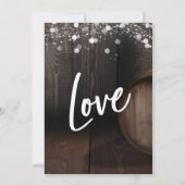 ウッド ワインバレル ライト カジュアル ザ ウェディング オブ 招待状 (裏面)