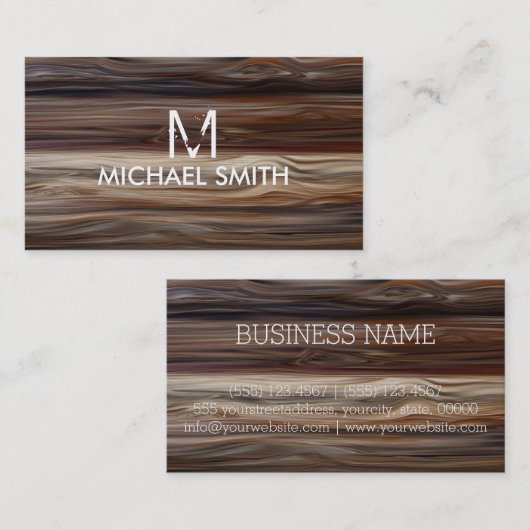 ウッド 名刺 (正面/裏面)