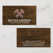 ウッド | 大工とハンマー 名刺 (正面/裏面)