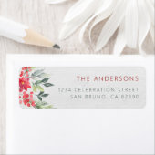 ウッド&素朴ウィンターフローラ差出人住所 ラベル (インサイチュ)