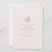 ウッド&素朴ソフトピンクのバプテスマ 招待状 (裏面)