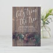 ウッド&素朴フェスティバルパインツリートリミングパーティー 招待状 (スタンド正面)