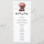 ウッド&素朴フローラブーツカントリーファーム結婚ズ プログラム (裏面)