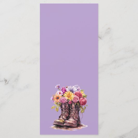 ウッド&素朴フローラブーツ国結婚式メニュー プログラム (裏面)